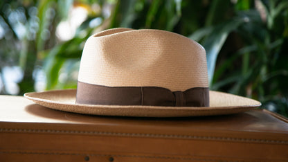 Panama Straw Fedora (light brown)