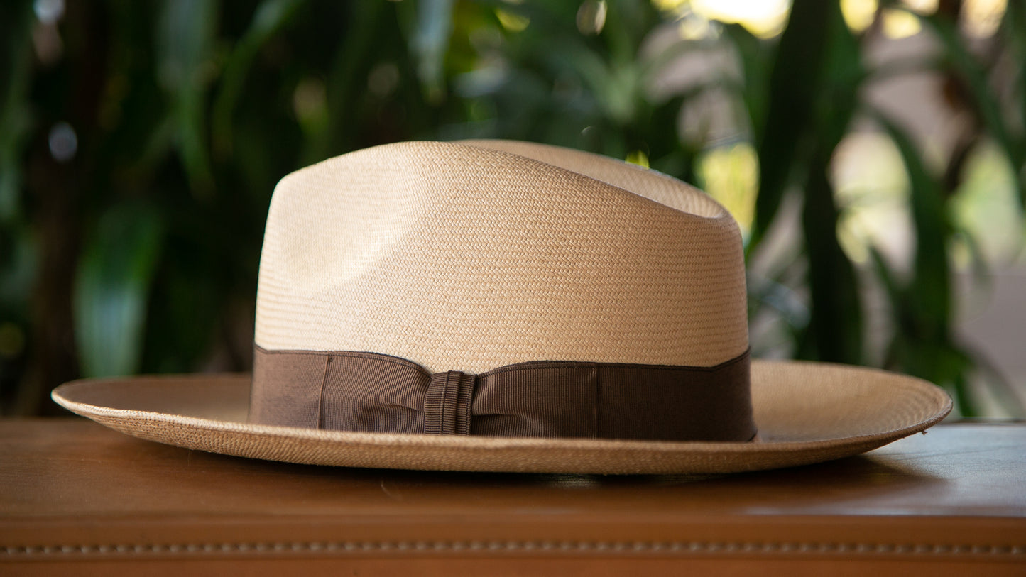 Panama Straw Fedora (light brown)