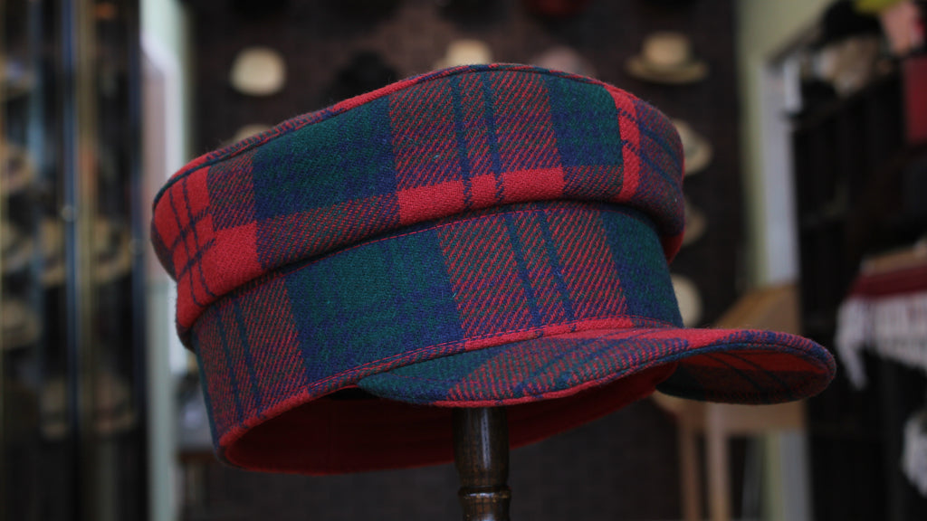 Red cheap plaid hat